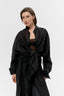 ELONGATED BLACK BATISTE SHIRT