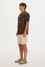 T-SHIRT BLANKET STITCH BROWN